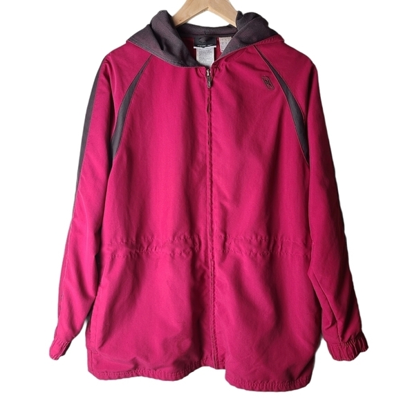 Reebok ladies Sz.L hooded lightweight spring fall jacket gorpcore casual athcore - Picture 1 of 12